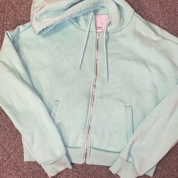 Charlotte Russe Refuge Athletics Turquoise Hoodie - Picture 2 of 5